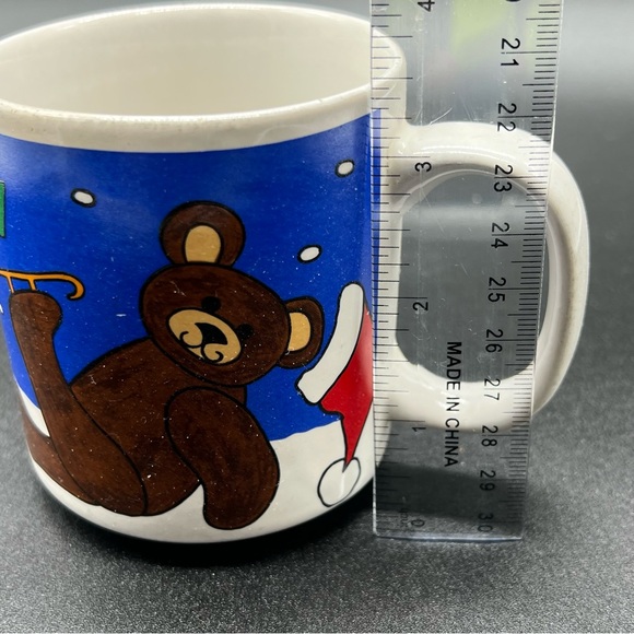 Christmas Teddy Bear Joy Coffee Mug Grant Howard Made in Korea Winter Holiday - Picture 7 of 8
